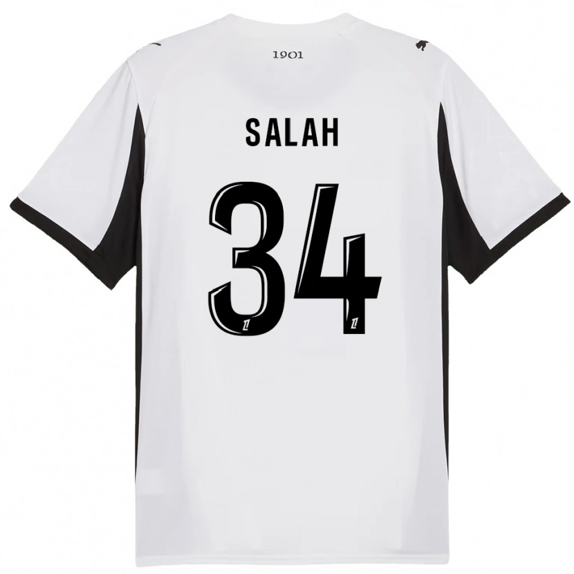 Danxen Män Ibrahim Salah #34 Vit Svart Bortatröja Matchtröjor 2025/26 Tröjor T-Tröja