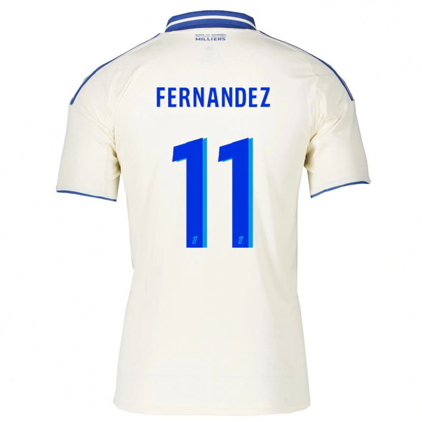Danxen Män Elies Araar Fernandez #11 Champagne Blå Bortatröja Matchtröjor 2025/26 Tröjor T-Tröja