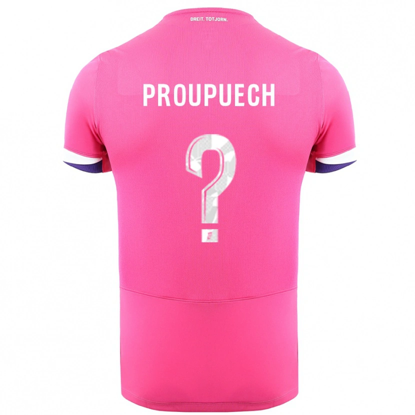 Danxen Män Lucas Proupuech #0 Rosa Vit Bortatröja Matchtröjor 2025/26 Tröjor T-Tröja