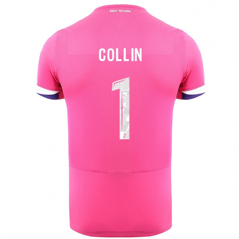 Danxen Män Théo Collin #1 Rosa Vit Bortatröja Matchtröjor 2025/26 Tröjor T-Tröja