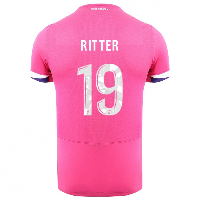 Danxen Män Morgane Ritter #19 Rosa Vit Bortatröja Matchtröjor 2025/26 Tröjor T-Tröja