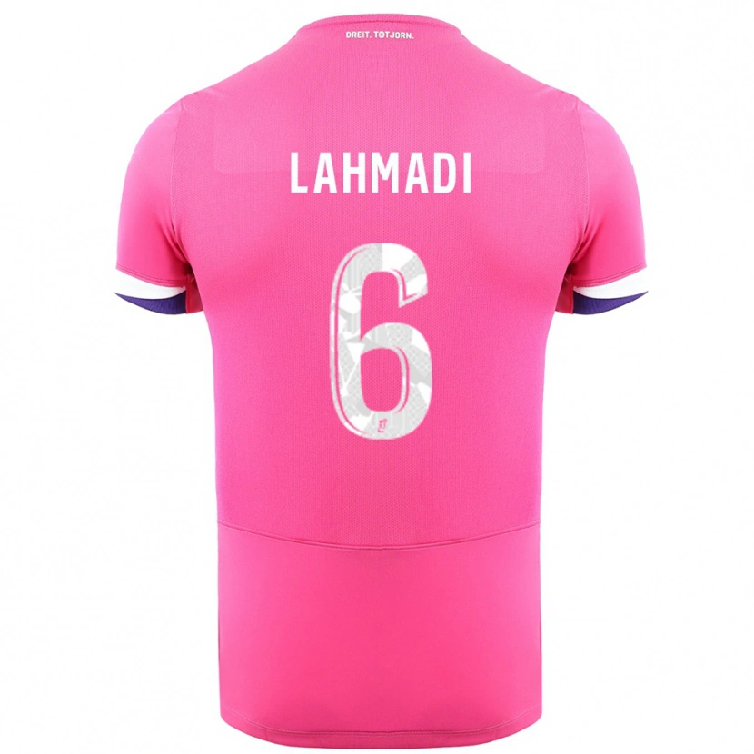 Danxen Män Noah Lahmadi #6 Rosa Vit Bortatröja Matchtröjor 2025/26 Tröjor T-Tröja