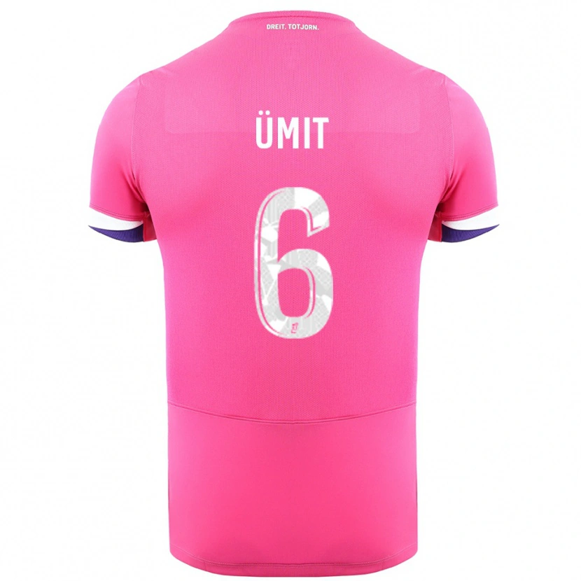 Danxen Män Ümit Akdağ #6 Rosa Vit Bortatröja Matchtröjor 2025/26 Tröjor T-Tröja