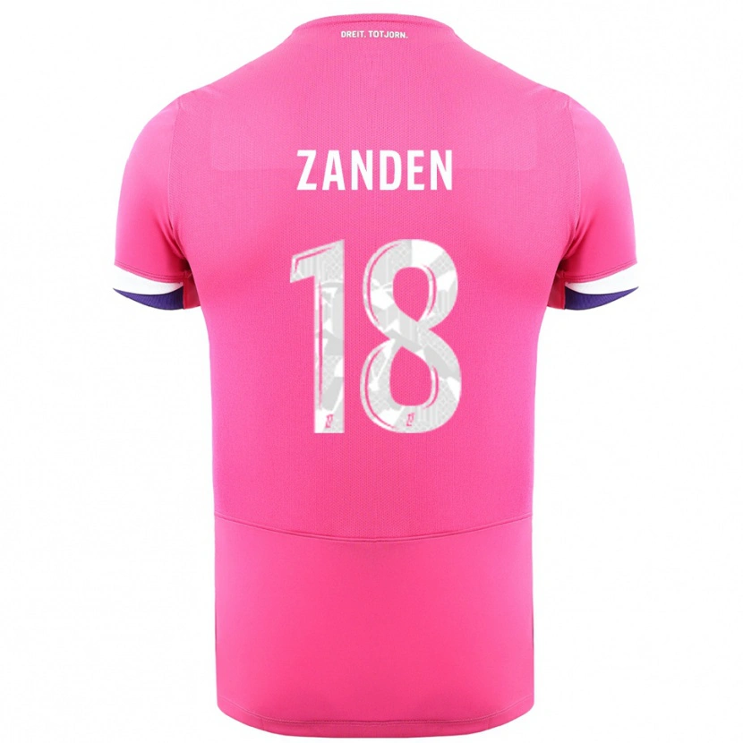 Danxen Män Oliver Zandén #18 Rosa Vit Bortatröja Matchtröjor 2025/26 Tröjor T-Tröja