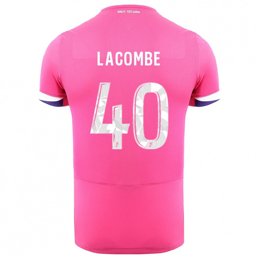 Danxen Män Justin Lacombe #40 Rosa Vit Bortatröja Matchtröjor 2025/26 Tröjor T-Tröja
