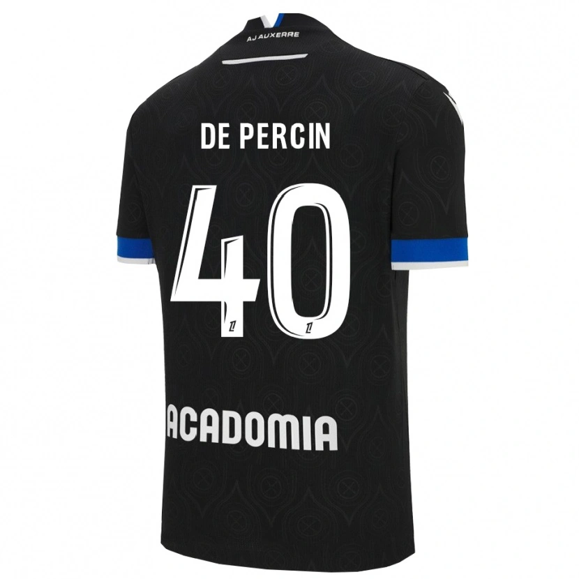 Danxen Män Théo De Percin #40 Svart Vit Bortatröja Matchtröjor 2025/26 Tröjor T-Tröja