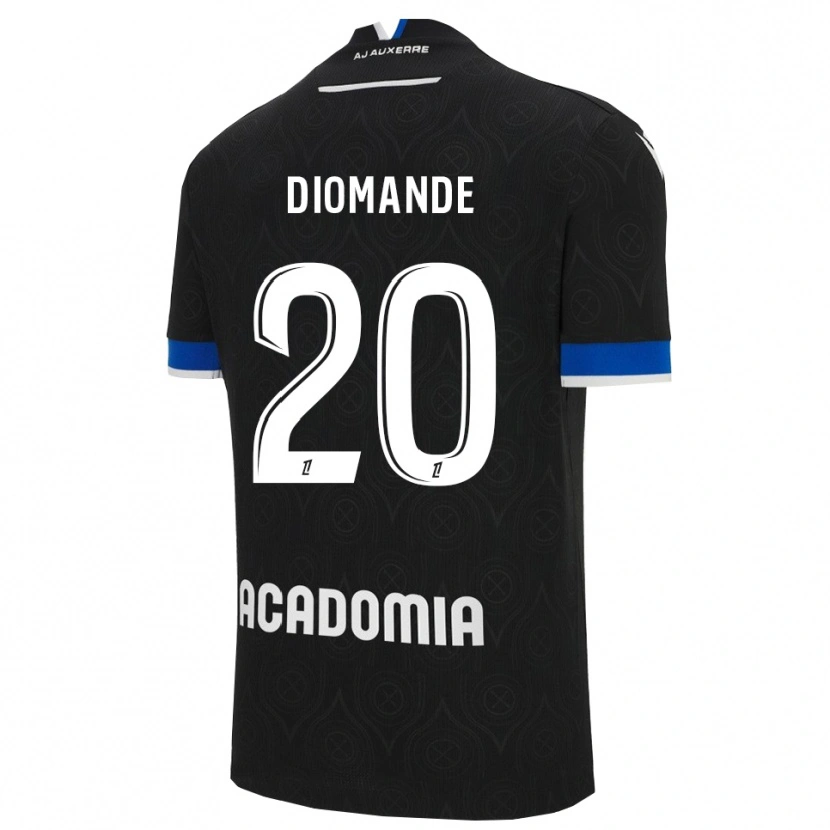 Danxen Män Sinaly Diomandé #20 Svart Vit Bortatröja Matchtröjor 2025/26 Tröjor T-Tröja