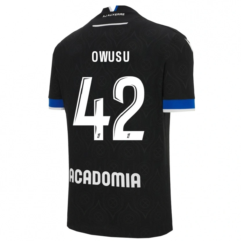 Danxen Män Elisha Owusu #42 Svart Vit Bortatröja Matchtröjor 2025/26 Tröjor T-Tröja