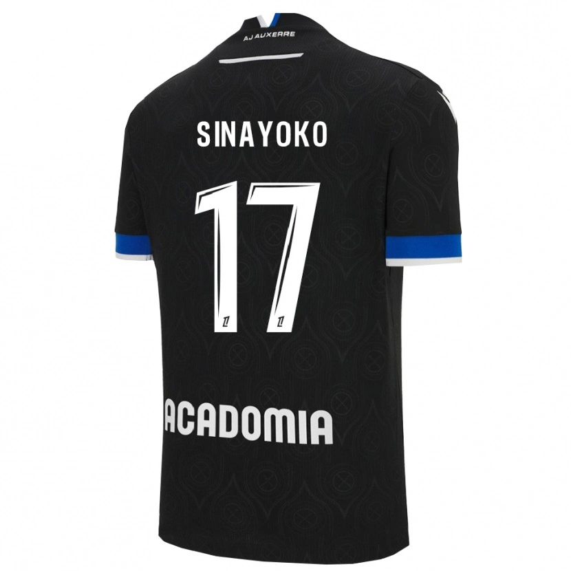 Danxen Män Lassine Sinayoko #17 Svart Vit Bortatröja Matchtröjor 2025/26 Tröjor T-Tröja