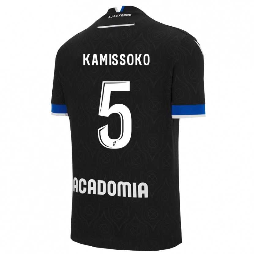 Danxen Män Idriss Kamissoko #5 Svart Vit Bortatröja Matchtröjor 2025/26 Tröjor T-Tröja