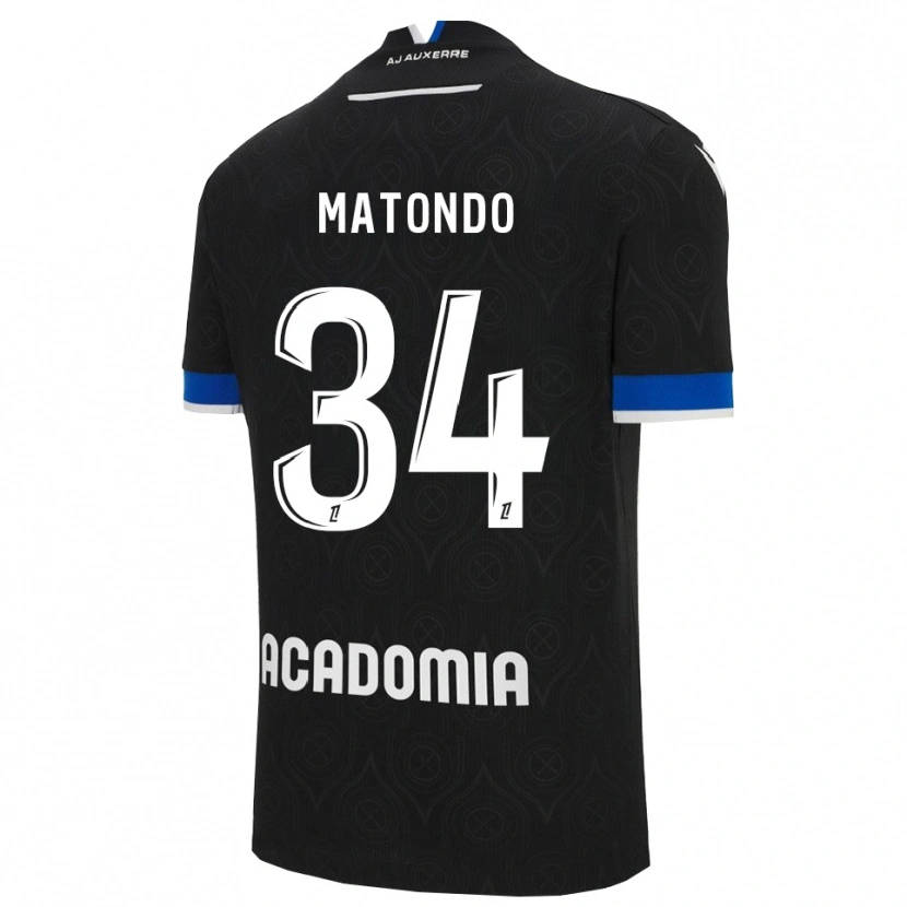 Danxen Män Rudy Matondo #34 Svart Vit Bortatröja Matchtröjor 2025/26 Tröjor T-Tröja