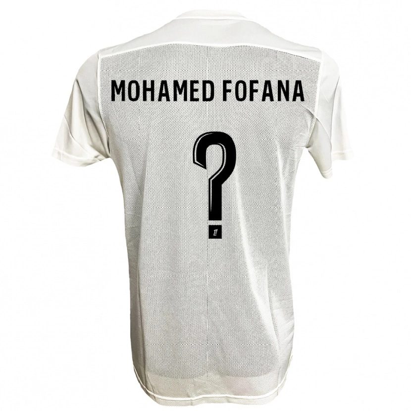 Danxen Män Yanis Mohamed Fofana #0 Svart Vit Bortatröja Matchtröjor 2025/26 Tröjor T-Tröja