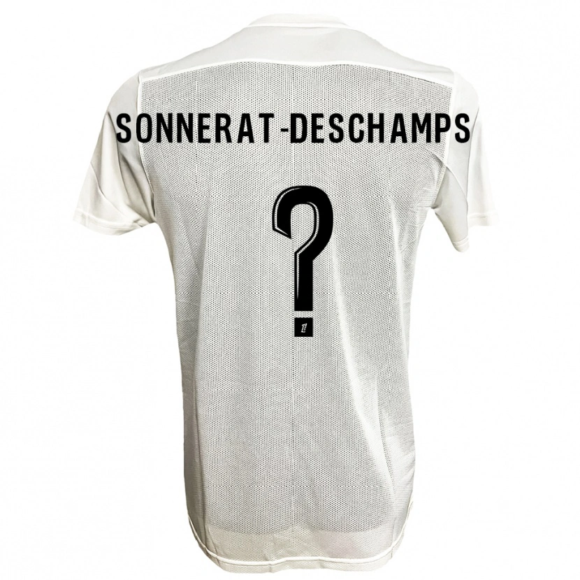Danxen Män Nattio Sonnerat-Deschamps #0 Svart Vit Bortatröja Matchtröjor 2025/26 Tröjor T-Tröja