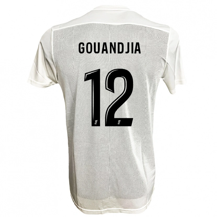 Danxen Män Brady Gouandjia #12 Svart Vit Bortatröja Matchtröjor 2025/26 Tröjor T-Tröja