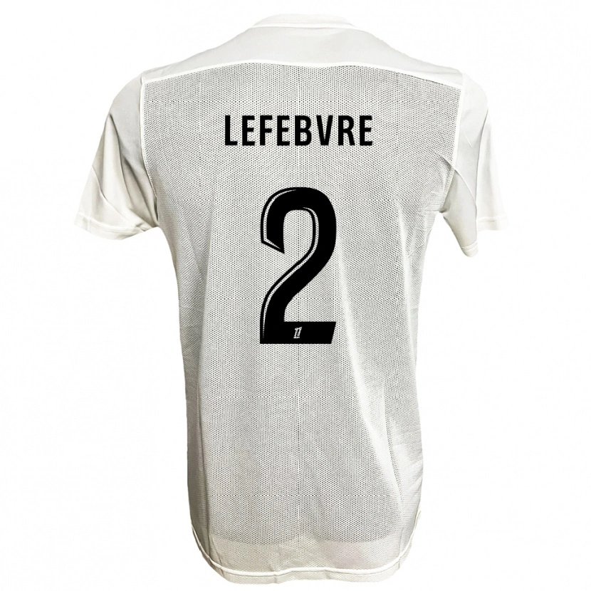 Danxen Män Théo Lefebvre #2 Svart Vit Bortatröja Matchtröjor 2025/26 Tröjor T-Tröja