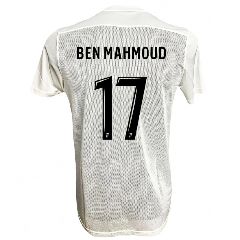 Danxen Män Yessine Ben Mahmoud #17 Svart Vit Bortatröja Matchtröjor 2025/26 Tröjor T-Tröja
