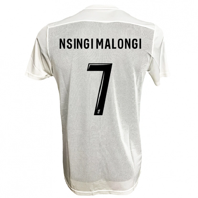 Danxen Män Rodrigue Nsingi Malongi #7 Svart Vit Bortatröja Matchtröjor 2025/26 Tröjor T-Tröja