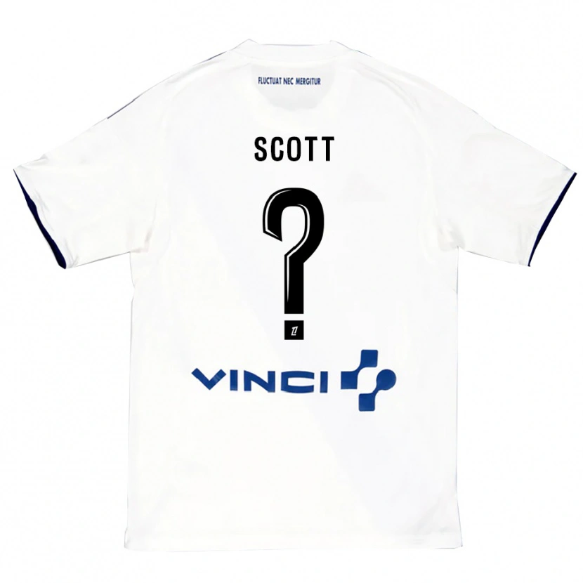 Danxen Män Sheika Scott #0 Vit Blå Bortatröja Matchtröjor 2025/26 Tröjor T-Tröja