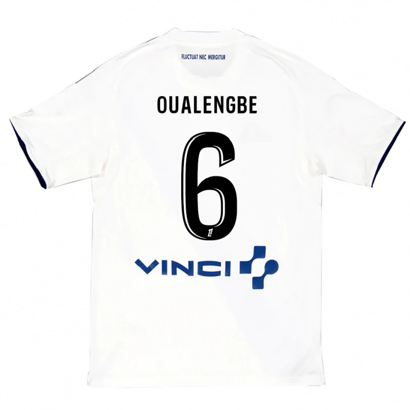 Danxen Män Gabriel Oualengbe #6 Vit Blå Bortatröja Matchtröjor 2025/26 Tröjor T-Tröja