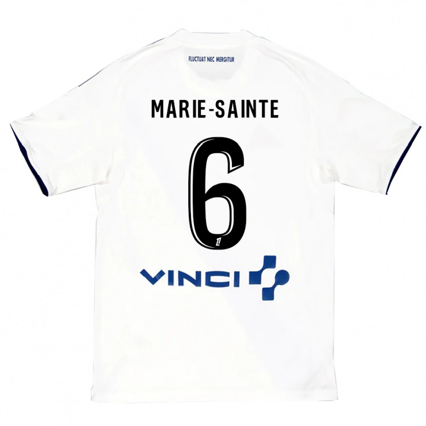 Danxen Män Andrew Marie-Sainte #6 Vit Blå Bortatröja Matchtröjor 2025/26 Tröjor T-Tröja
