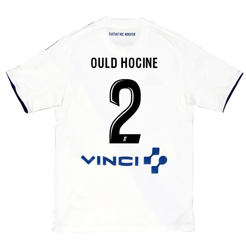 Danxen Män Célina Ould Hocine #2 Vit Blå Bortatröja Matchtröjor 2025/26 Tröjor T-Tröja