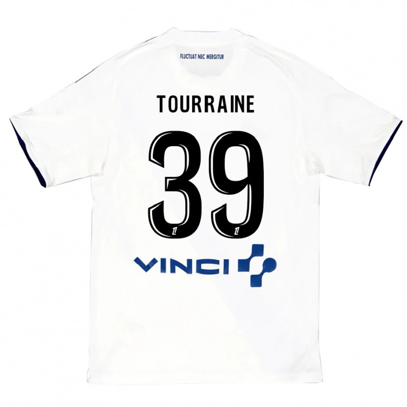 Danxen Män Mathys Tourraine #39 Vit Blå Bortatröja Matchtröjor 2025/26 Tröjor T-Tröja