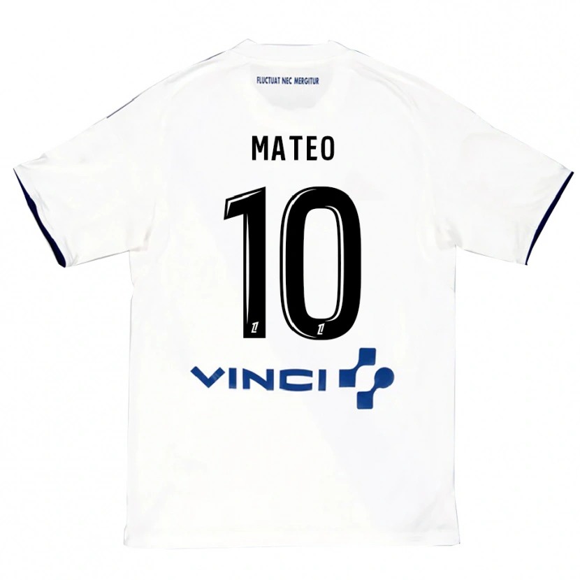 Danxen Män Clara Mateo #10 Vit Blå Bortatröja Matchtröjor 2025/26 Tröjor T-Tröja