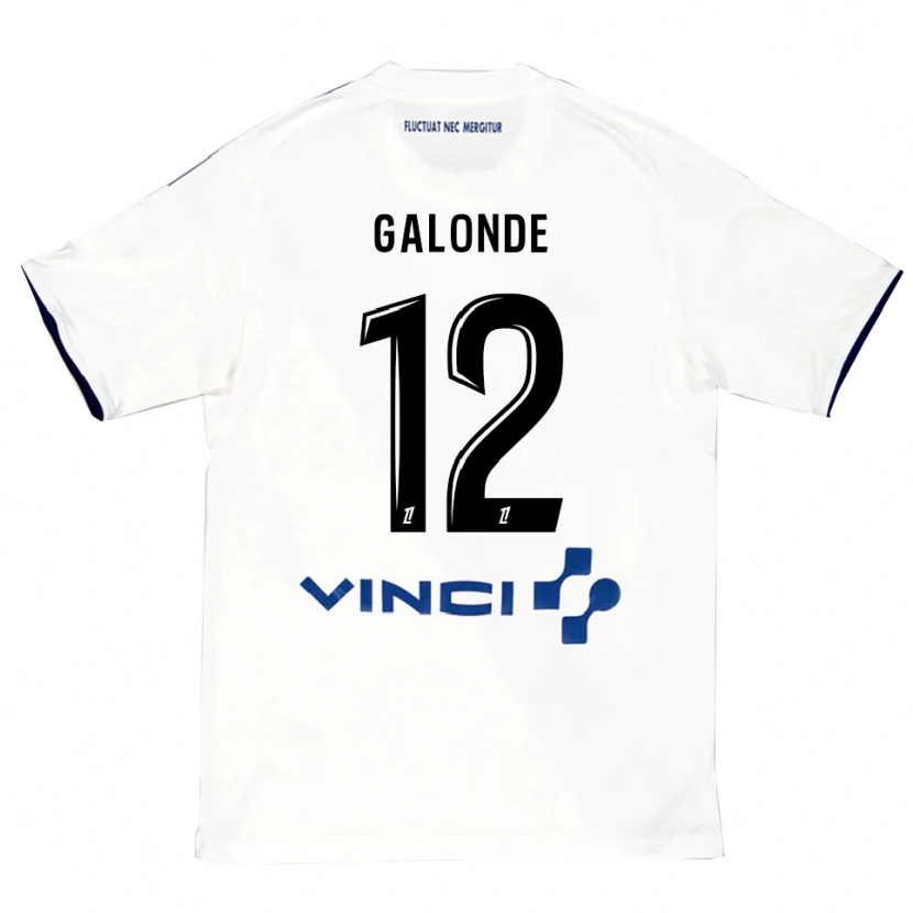 Danxen Män Mathis Galonde #12 Vit Blå Bortatröja Matchtröjor 2025/26 Tröjor T-Tröja