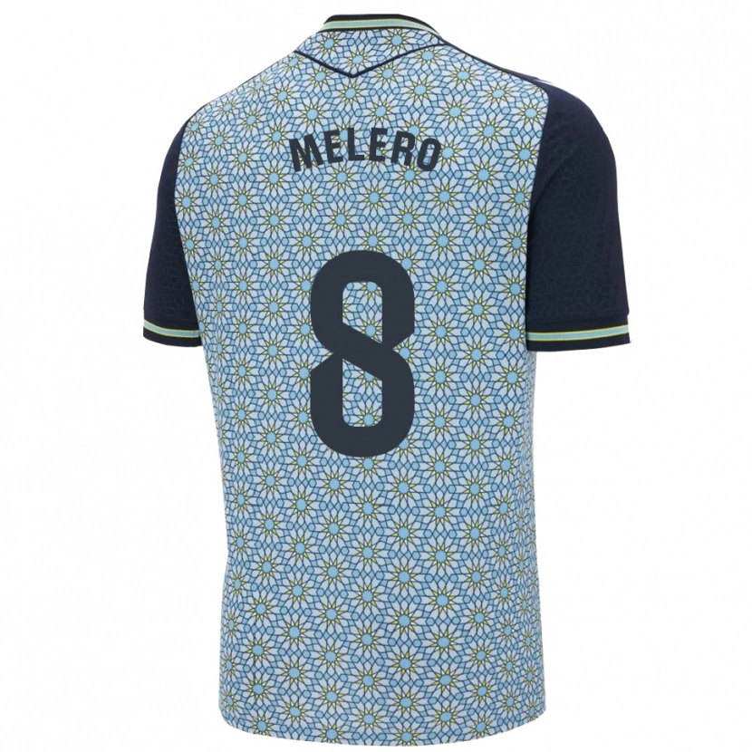Danxen Män Gonzalo Melero #8 Blå Marinblå Bortatröja Matchtröjor 2025/26 Tröjor T-Tröja