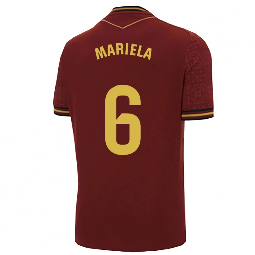 Danxen Män Mariela Sánchez Sánchez #6 Bourgogne Guld Bortatröja Matchtröjor 2025/26 Tröjor T-Tröja