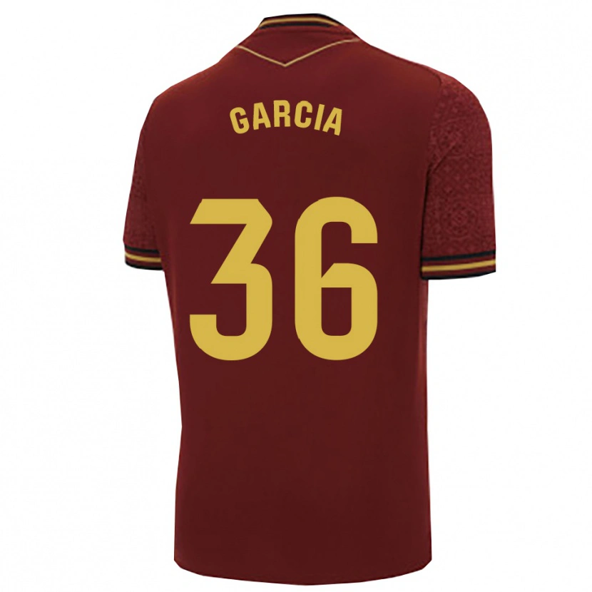 Danxen Män David García #36 Bourgogne Guld Bortatröja Matchtröjor 2025/26 Tröjor T-Tröja