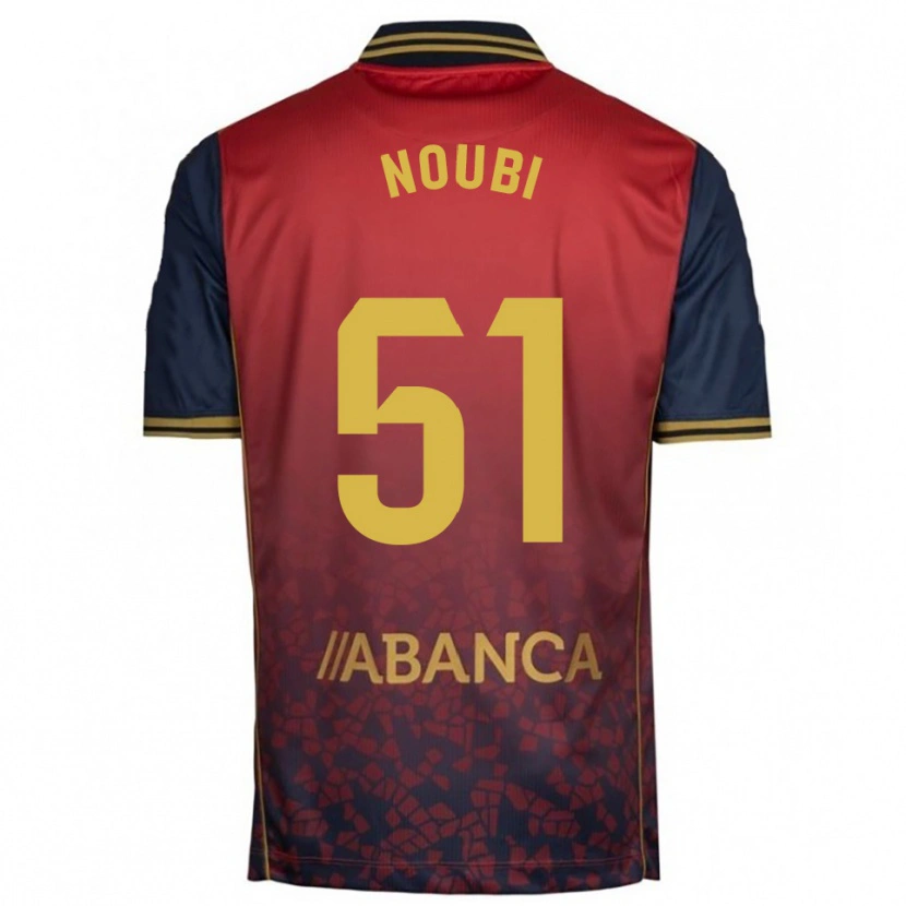 Danxen Män Lucas Noubi #51 Röd Marinblå Bortatröja Matchtröjor 2025/26 Tröjor T-Tröja