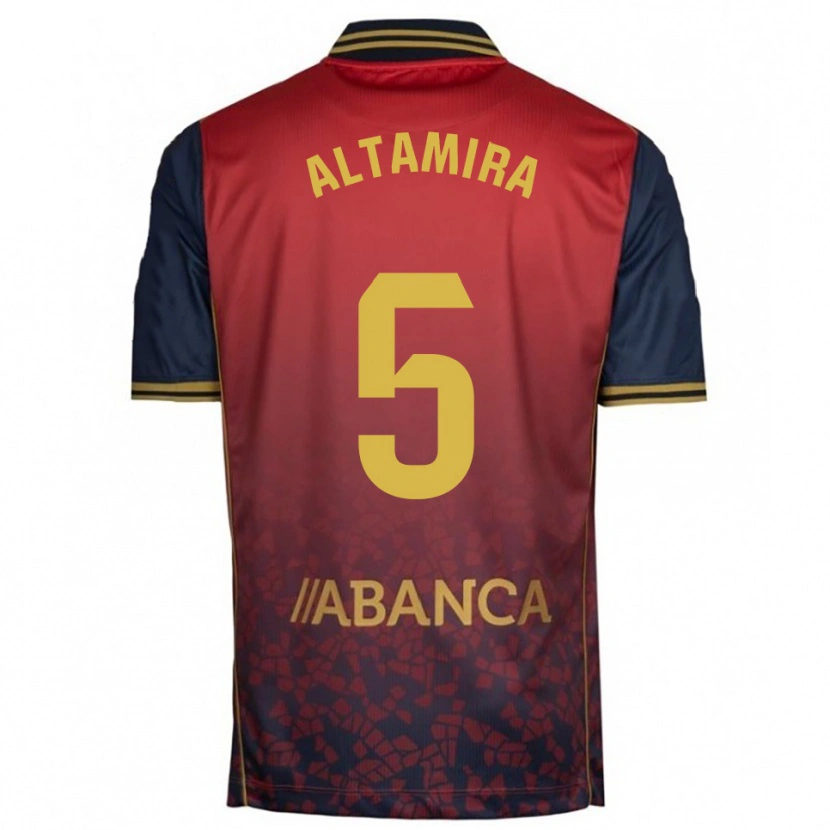 Danxen Män Inés Altamira #5 Röd Marinblå Bortatröja Matchtröjor 2025/26 Tröjor T-Tröja