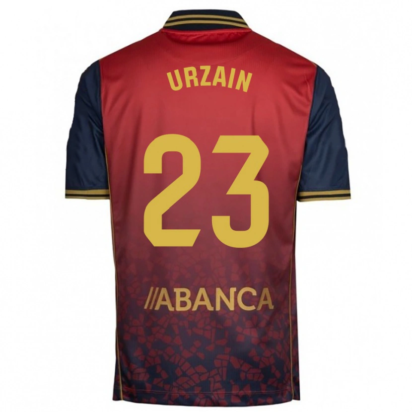 Danxen Män Fabián Urzain #23 Röd Marinblå Bortatröja Matchtröjor 2025/26 Tröjor T-Tröja