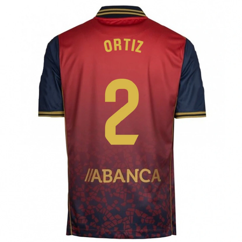 Danxen Män Samara Ortiz #2 Röd Marinblå Bortatröja Matchtröjor 2025/26 Tröjor T-Tröja
