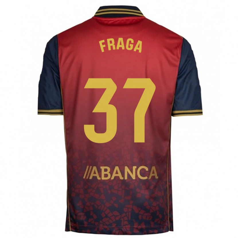 Danxen Män Álvaro Fraga #37 Röd Marinblå Bortatröja Matchtröjor 2025/26 Tröjor T-Tröja