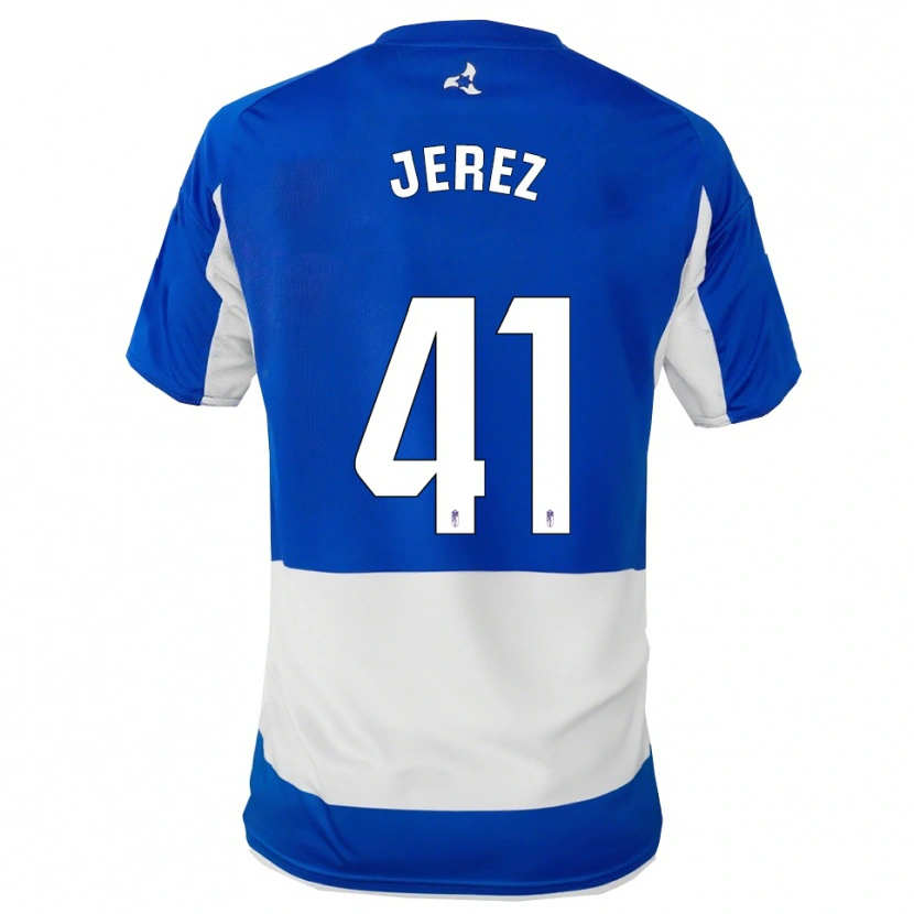 Danxen Män Adrián Jerez #41 Blå Vit Bortatröja Matchtröjor 2025/26 Tröjor T-Tröja