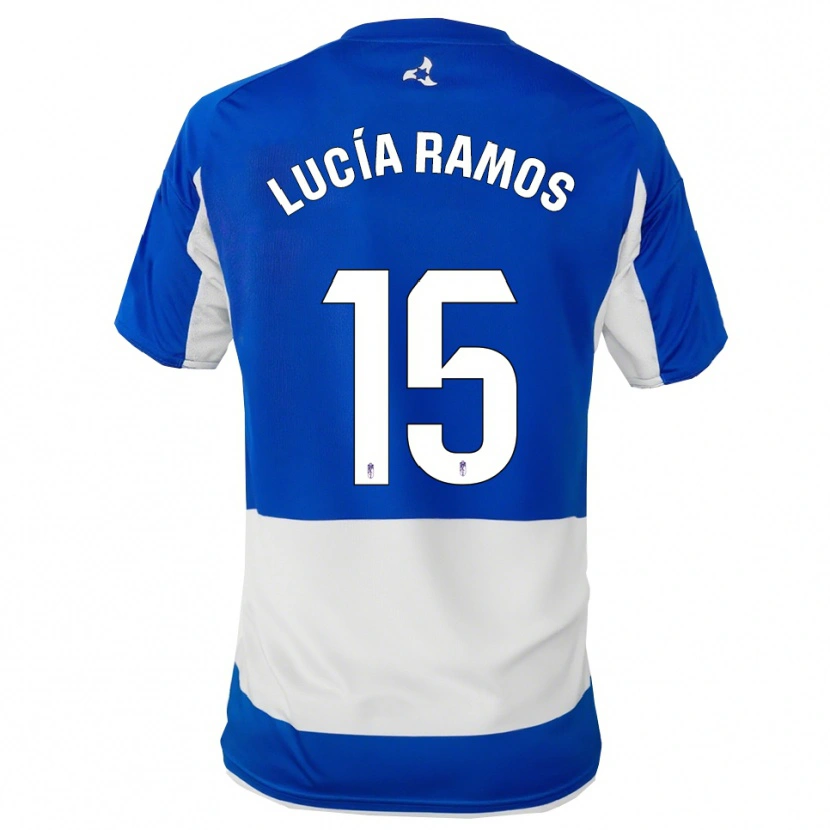 Danxen Män Lucía Ramos Narvaez #15 Blå Vit Bortatröja Matchtröjor 2025/26 Tröjor T-Tröja