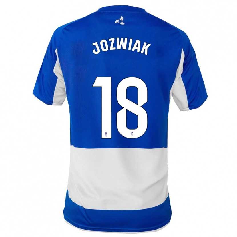 Danxen Män Kamil Józwiak #18 Blå Vit Bortatröja Matchtröjor 2025/26 Tröjor T-Tröja