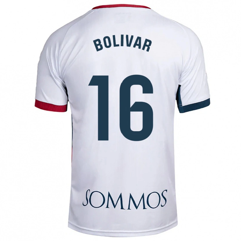Danxen Män Jovanny Bolívar #16 Vit Röd Bortatröja Matchtröjor 2025/26 Tröjor T-Tröja