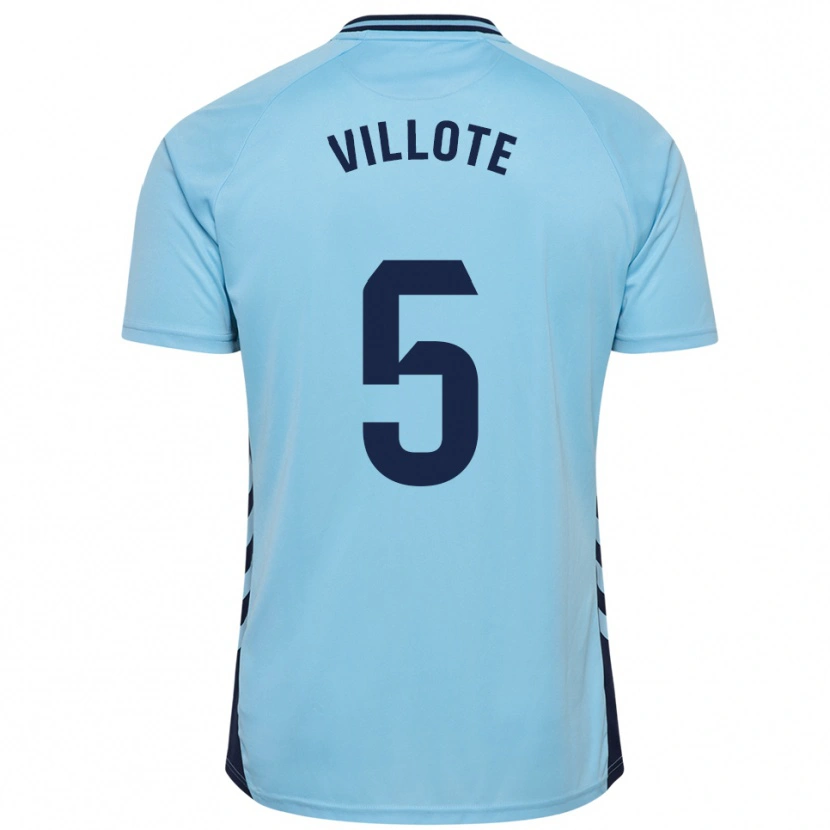 Danxen Män Víctor Villote #5 Himmelsblå Bortatröja Matchtröjor 2025/26 Tröjor T-Tröja