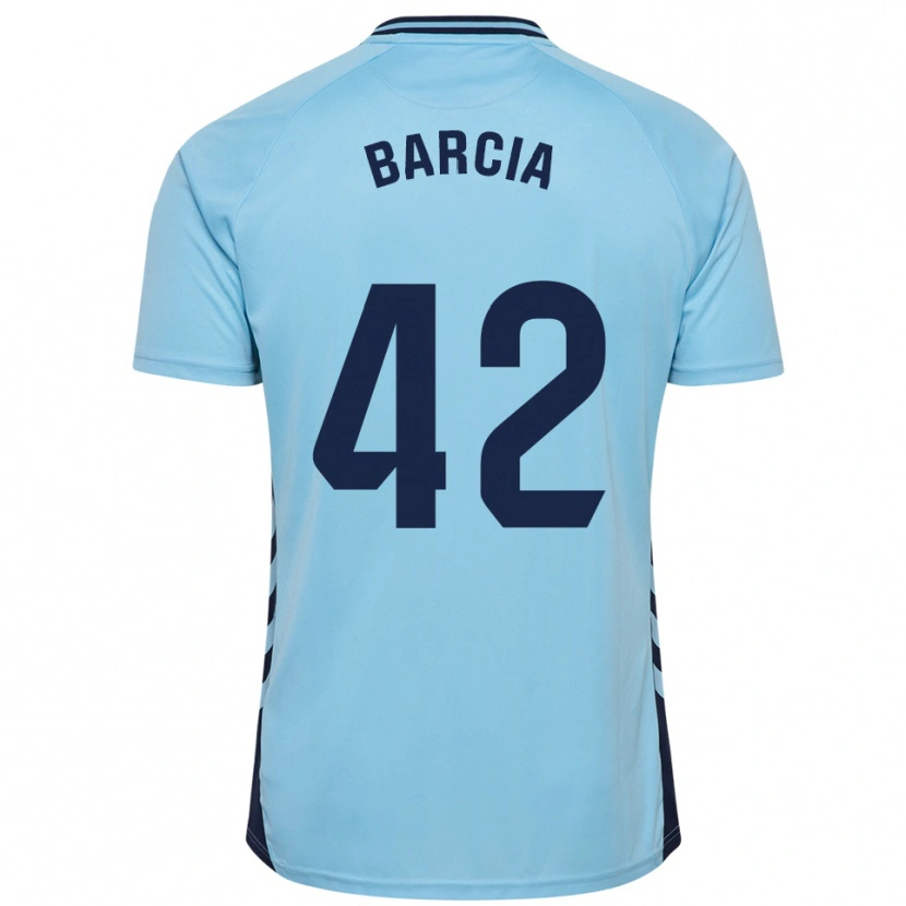 Danxen Män Sergio Barcia #42 Himmelsblå Bortatröja Matchtröjor 2025/26 Tröjor T-Tröja