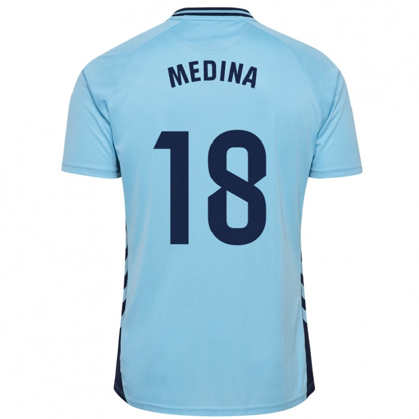Danxen Män Iván Medina #18 Himmelsblå Bortatröja Matchtröjor 2025/26 Tröjor T-Tröja