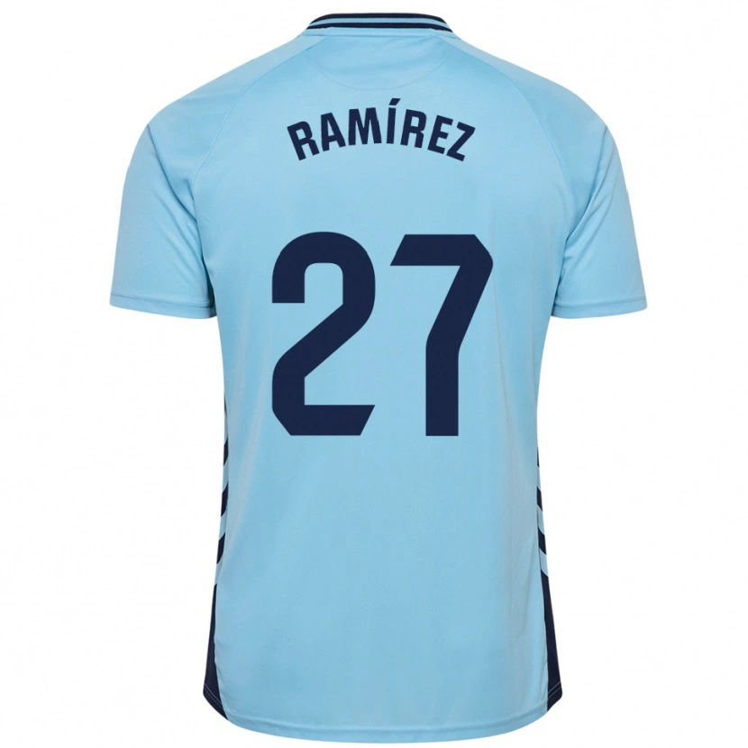 Danxen Män Kirian Ramírez #27 Himmelsblå Bortatröja Matchtröjor 2025/26 Tröjor T-Tröja