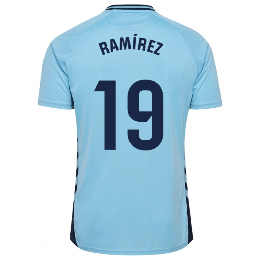 Danxen Män Sandro Ramírez #19 Himmelsblå Bortatröja Matchtröjor 2025/26 Tröjor T-Tröja