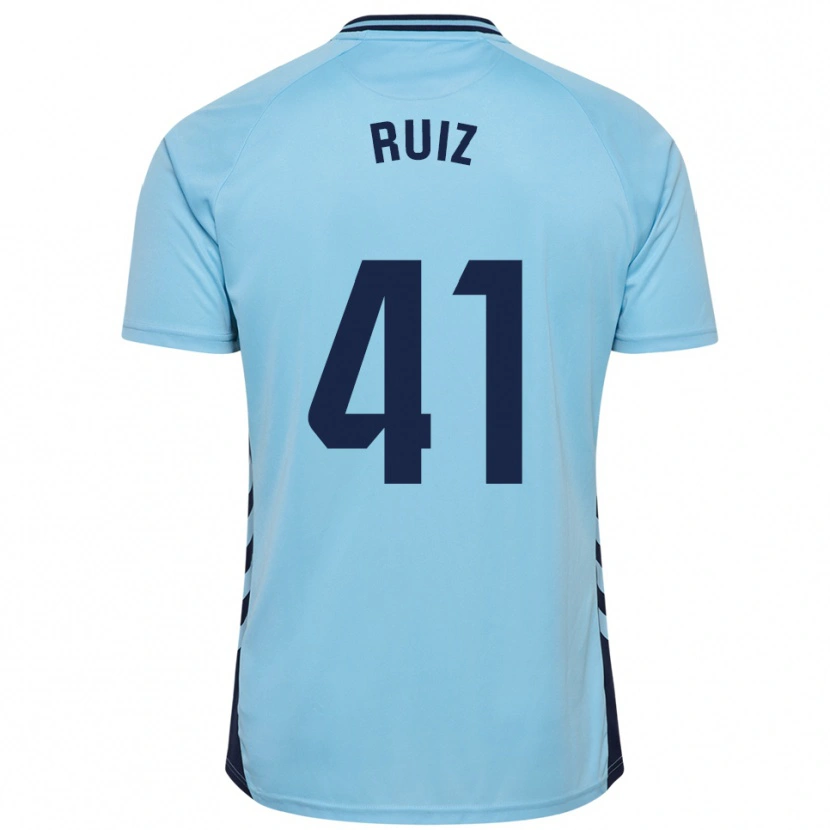 Danxen Män Sergio Ruiz #41 Himmelsblå Bortatröja Matchtröjor 2025/26 Tröjor T-Tröja