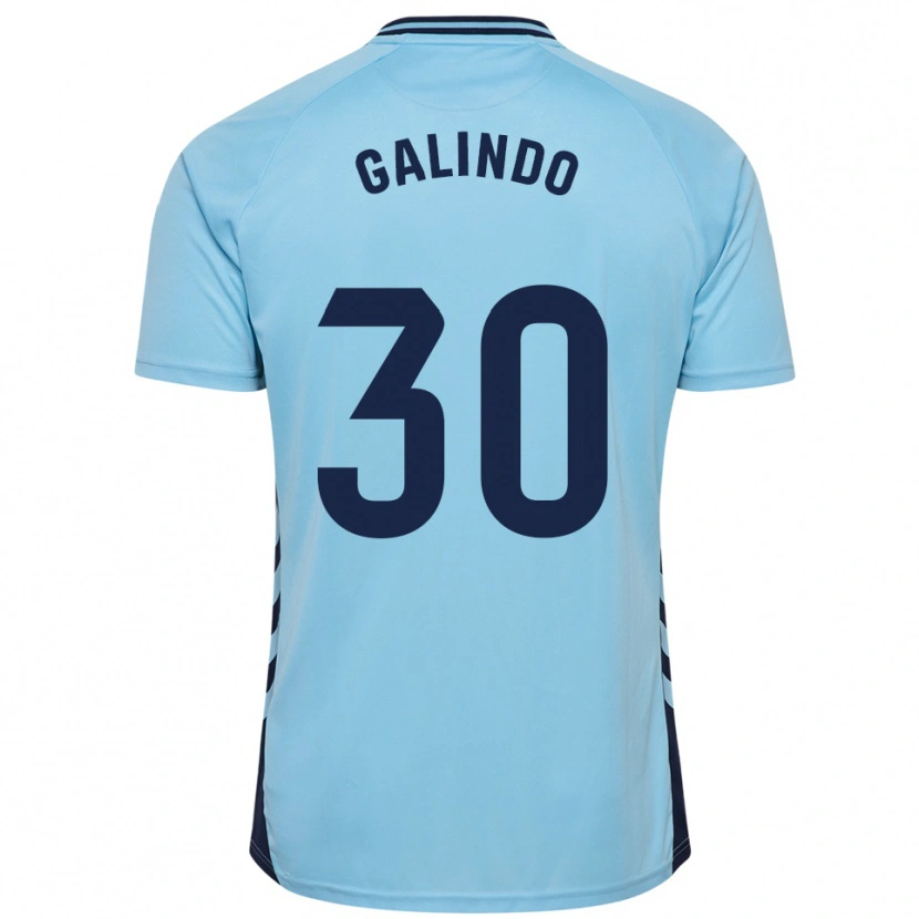 Danxen Män Cristian Galindo #30 Himmelsblå Bortatröja Matchtröjor 2025/26 Tröjor T-Tröja