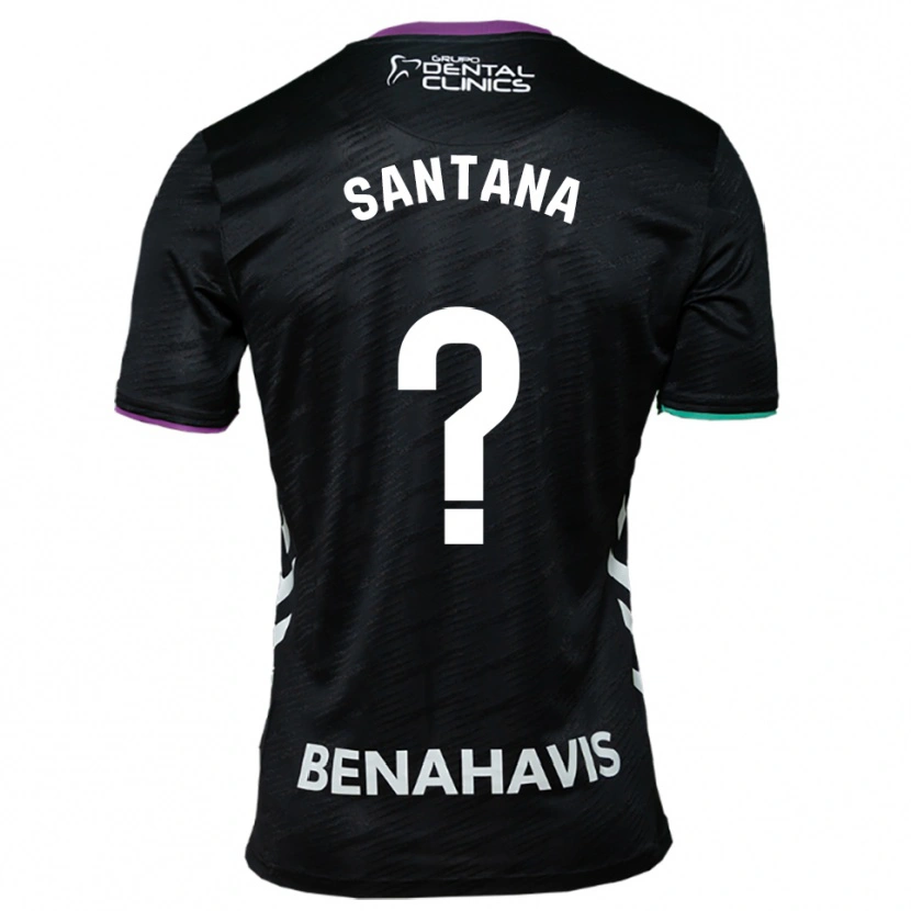 Danxen Män Vinícius Santana #0 Svart Lila Grön Bortatröja Matchtröjor 2025/26 Tröjor T-Tröja