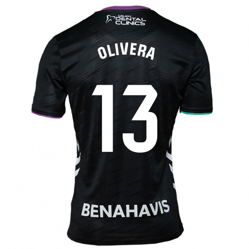 Danxen Män Fernando Olivera #13 Svart Lila Grön Bortatröja Matchtröjor 2025/26 Tröjor T-Tröja