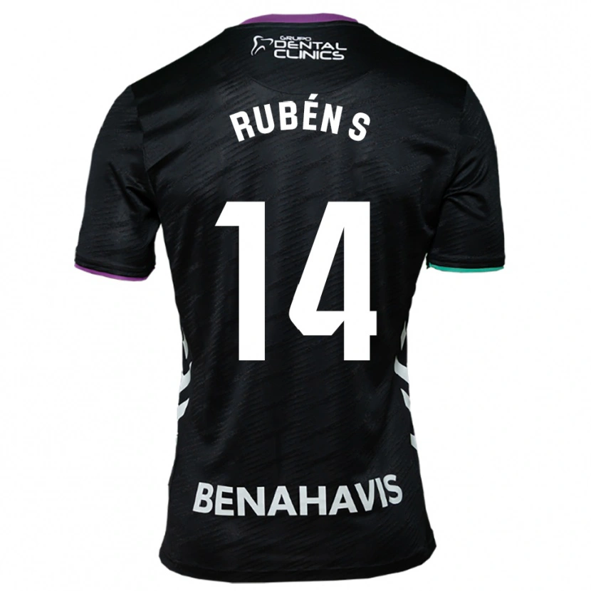 Danxen Män Rubén Sánchez #14 Svart Lila Grön Bortatröja Matchtröjor 2025/26 Tröjor T-Tröja